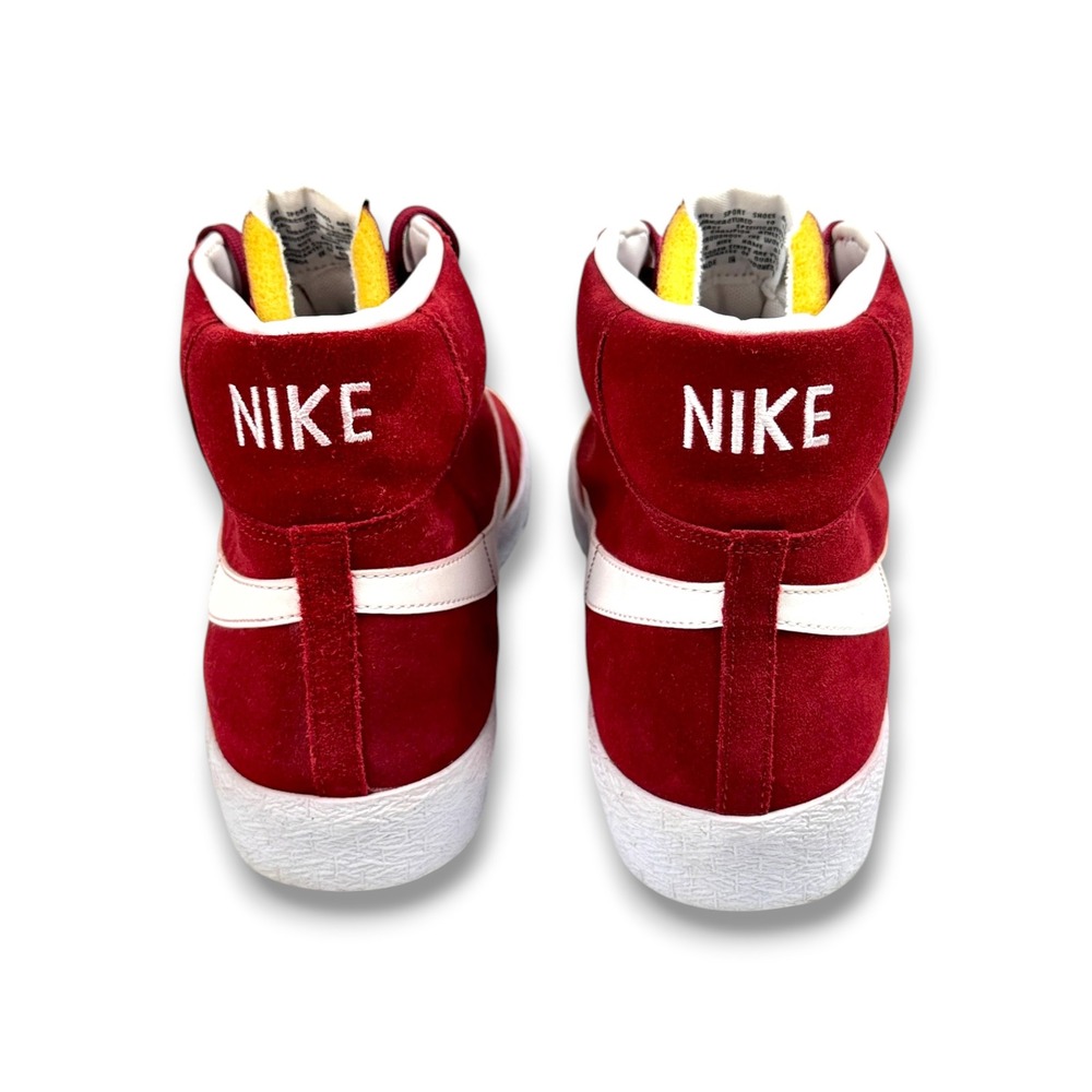 Nike Blazer Mid Premium Team Red Suede Mens 14 Big Swoosh Retro Shoes 429988-603 - Picture 5 of 12